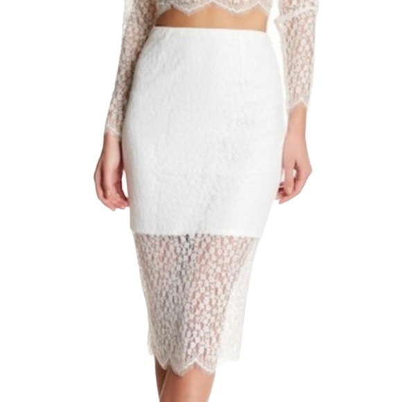KEEPSAKE the Label Dresses & Skirts - Keepsake the Label Wanderer Ivory Lace Midi Skirt